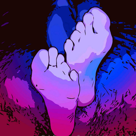 Naken läckt OnlyFans-bild av Barefootblondebabe