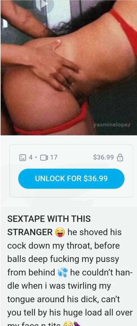 Naken läckt OnlyFans-bild av Yasmine Lopez