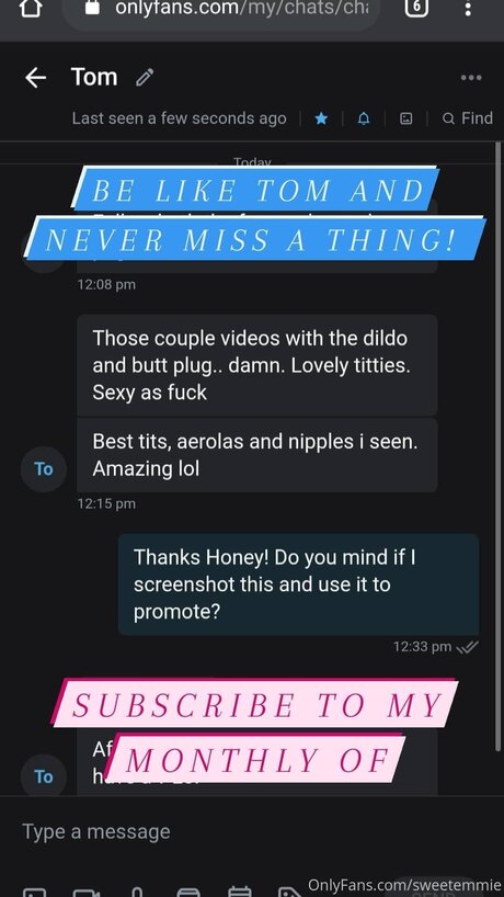 Naken läckt OnlyFans-bild av Sweetemmie